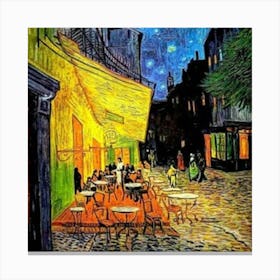 van goth cafe terrace at night Canvas Print