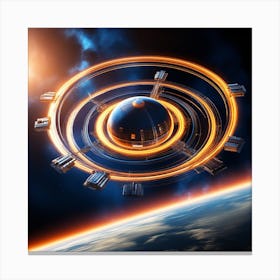 Spaceship In Space 31 Canvas Print