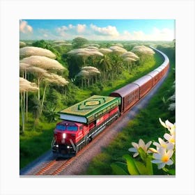Train In The Jungle Canvas Print