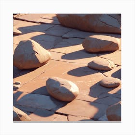 Rocks On The Ground 2 Canvas Print