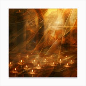 Yom Kippur Themed Banner Texture With Solemn Rel 1718400656 3 Canvas Print