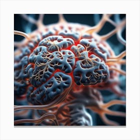 Brain In 3d 6 Canvas Print