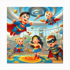 Superman Family Canvas Print