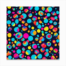 Abstract Polka Dots Canvas Print