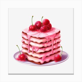 Cake With Cherries 5 Canvas Print