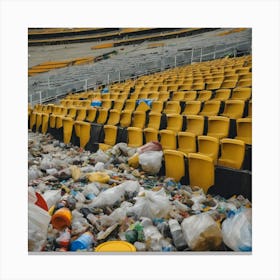 Stadium Trash Canvas Print