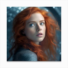 Girl With Red Hair Canvas Print