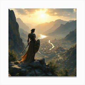 Athena Goddess Of War Canvas Print