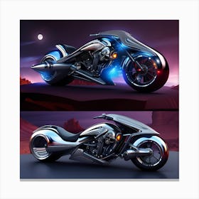 Futuristic Motorcycle 9 Canvas Print
