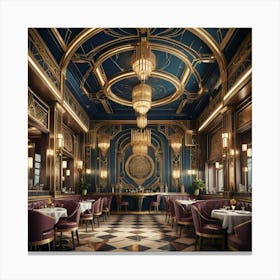 Gilded Dining Room Canvas Print