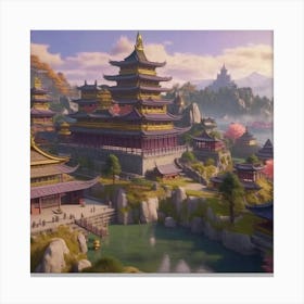 Asian Village 1 Canvas Print