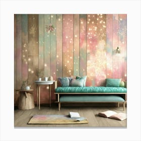 Snowflakes On The Wall Canvas Print