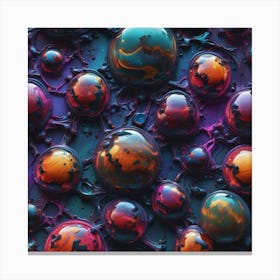 Bubbles In Water psychedelic Canvas Print