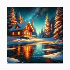 Cabin In The Woods 1 Canvas Print