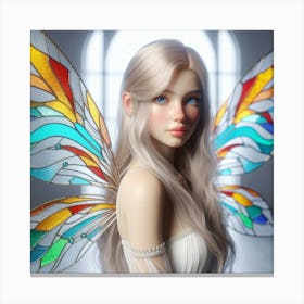 Stained Glass Fairy Canvas Print