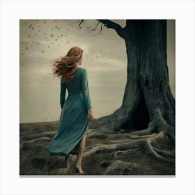 Girl In The Tree Canvas Print