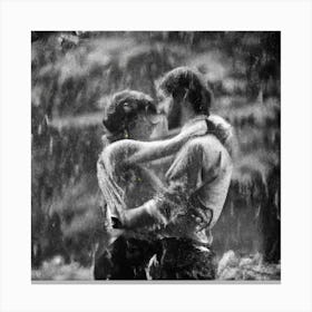 Lovers Rain Canvas Print