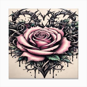 Heart Tattoo Designs 5 Canvas Print