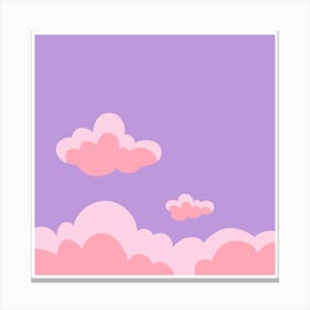 Pink And Purple Clouds Canvas Print