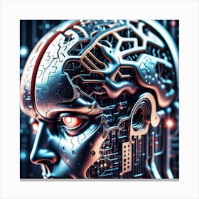 Cyborg Head 26 Canvas Print