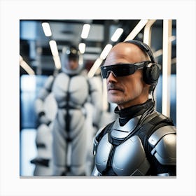 Man In A Futuristic Suit 2 Canvas Print