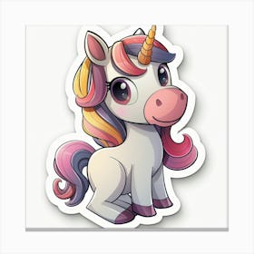 Unicorn Sticker 23 Canvas Print