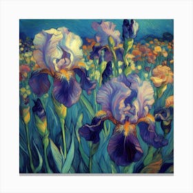 Iris Field Vincent Van Gogh Art Print 1 Canvas Print