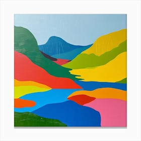 Colourful Abstract Abisko National Park Sweden 1 Canvas Print