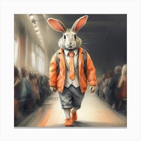 Rabbit In A Suit 11 Canvas Print