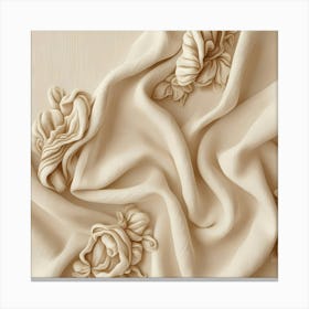 Beige Silk 1 Canvas Print