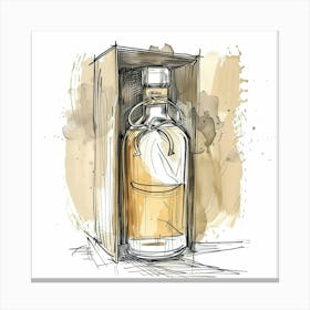 Scotch Whisky Hand Drawn Sketch Canvas Print