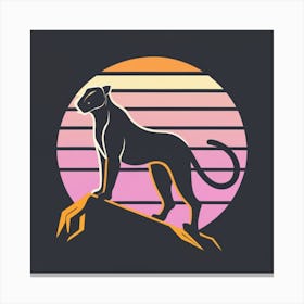 Panther Puma Silhouette Animal Canvas Print