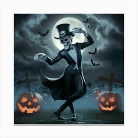 Skeleton Dancer Halloween Canvas Print