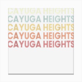 Cayuga Heights New York Cayuga Heights Ny Retro Vintage Text Stampe su tela