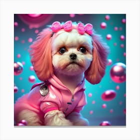Pink Dog Canvas Print
