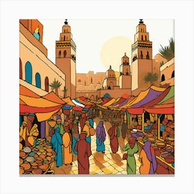 Marrakech Market Canvas Print