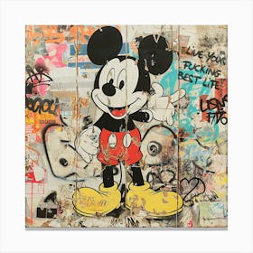 Mickey live your life Canvas Print