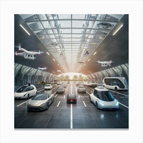 Futuristic Cars Canvas Print