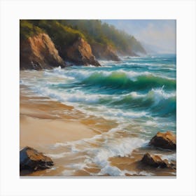 Ocean Crashing Waves Canvas Print