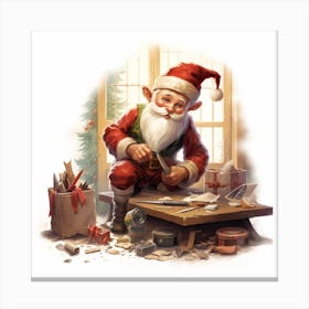 Santa Claus At Work Canvas Print