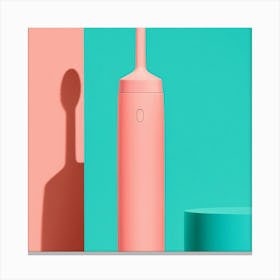 Pink Electric Toothbrush Canvas Print