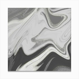 Abstract Black And White Painting Canvas Print