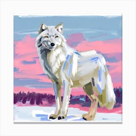 Arctic Wolf 03 Canvas Print