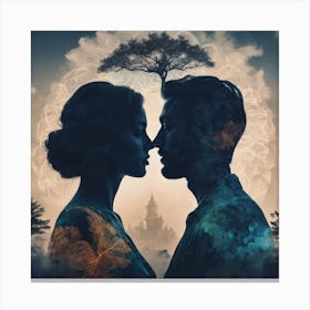 Lovers Canvas Print