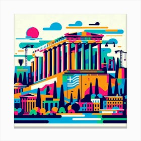 Acropolis Of Athens 3 Canvas Print