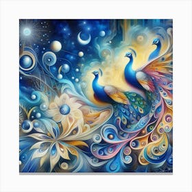 Beautiful peacocks 3 Canvas Print