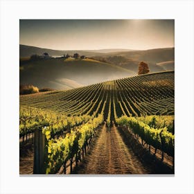 Vineyards In Tuscany 7 Canvas Print