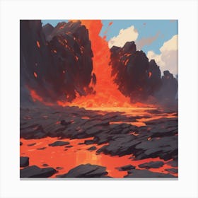 Lava Eruption Canvas Print