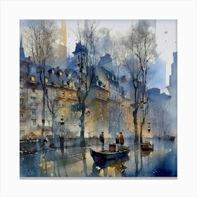 Paris At Night Canvas Print