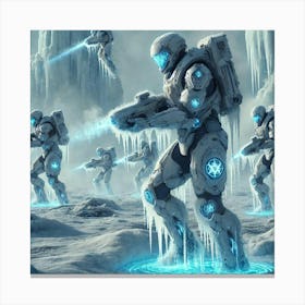 A Science Fiction Depiction Of Elite Ground Troops Canvas Print